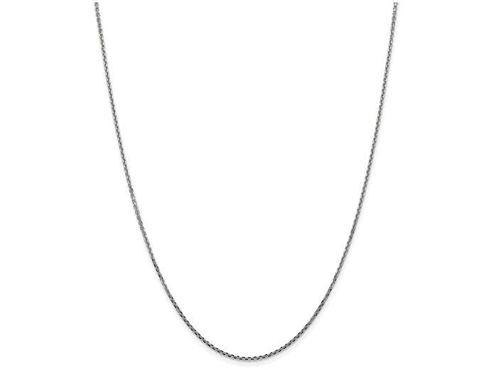 Finejewelers 14k White Gold 1.3mm Solid bright-cut Cable Chain Necklace