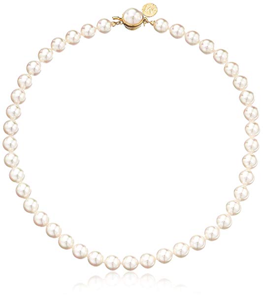 Majorica Womens 1 Row 8mm Pearl Necklace