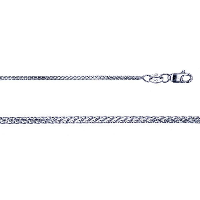 14K White Gold 1.21mm Solid Franco 035 Chain