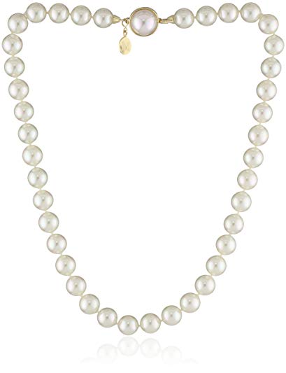 Majorica Womens 10mm Pearl Strand Necklace