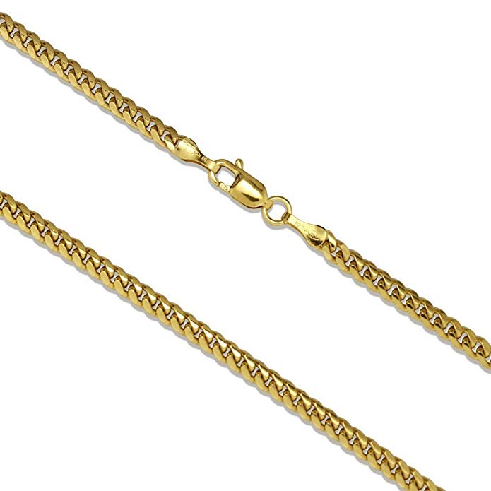 Joule Shop 10K Solid Yellow Gold 4mm Miami Cuban Curb Link Chain ...